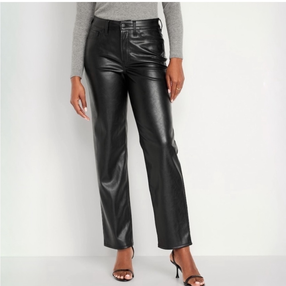 Old Navy high rise leather pants - size 4